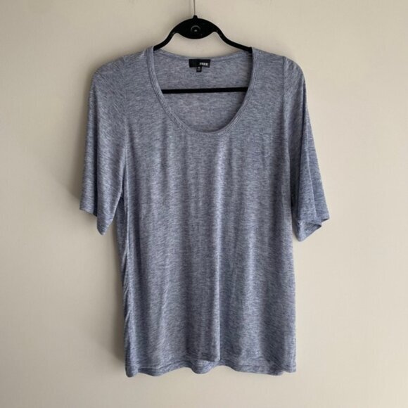 Aritzia Wilfred Free T-Shirt Heathered Oversized Marle Crew neck Short Sleeve XS - Picture 9 of 15